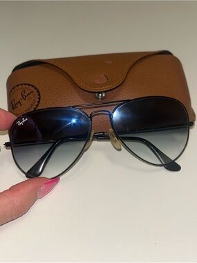 Ray-Ban Aviator Gradient XL (58 - 14) with Blue lenses and metal frame unisex